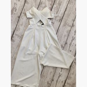 White Romper with Cut Outs
